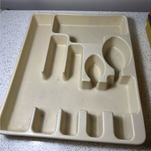 Vintage Rubbermaid cutlery tray - cream